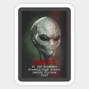 Roswell Alien High School Picture Sticker